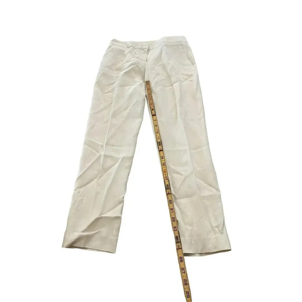 J.Crew Women's Cream linen Trousers Pants Size 0